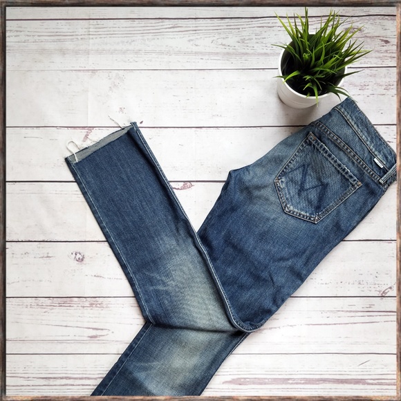 MOTHER Denim - MOTHER Holy Rascal Raw Cut Hem Jeans, sz 26
